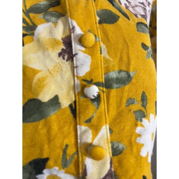 Torrid Floral Boho Top 4X Yellow Western Classic Chic Coastal Workwear Resort - Picture 3 of 8